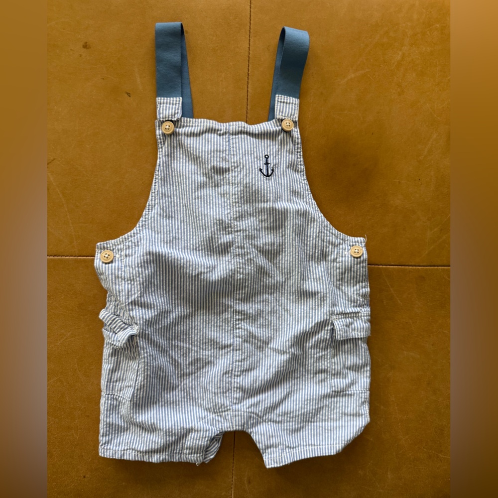 💙$5 FLASH SALE💙 H&M Organic Cotton Shortall 9-12M